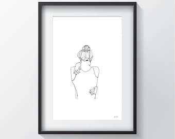 Self Love (Giclee Print) Minimalist Art, Contemporary Wall Art Poster Size Print, New Home Gift, Fine Art Modern Print