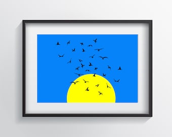 The Sun  (Giclee Print) Minimalist Art, Contemporary Wall Art Poster Size Print, New Home Gift, Fine Art Modern Print