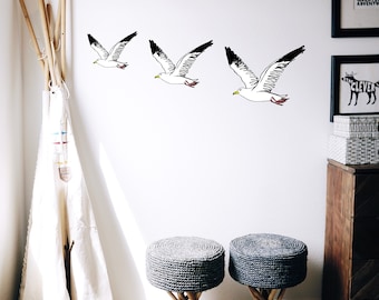 Flying Seagulls Wall Decal