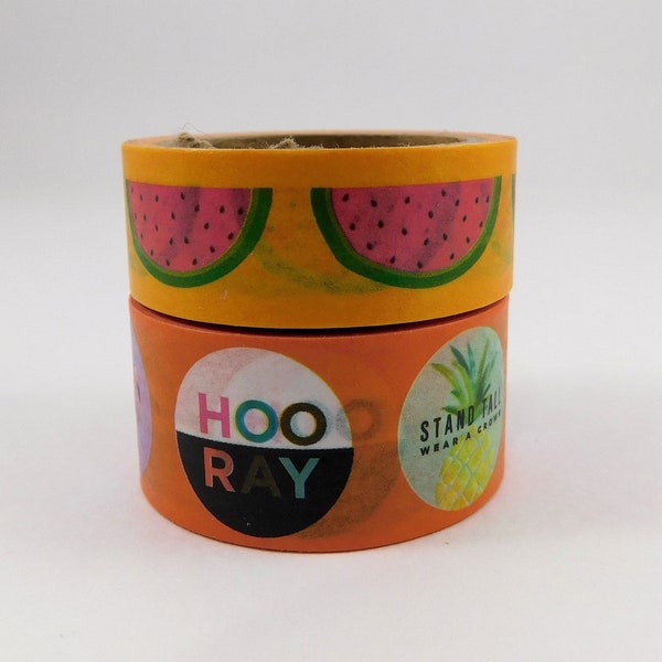 Washi Tape Rolls The Paper Studio Decorative Tape Watermelon Hooray Stand Tall Wear a Crown Scrapbooking Card Embellishments Deco tape