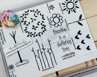 Beherbergender Baum Vintage im Ruhestand Stampin Up Holz unMounted Stempelgummi Neu im Paket, zwei Schritt Stampin, die Kartenherstellungs-Sammelalbum stempeln