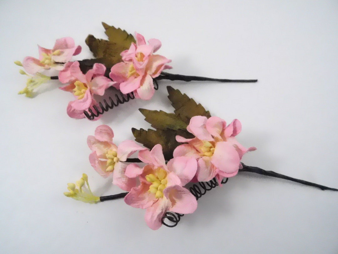 Scrapbooking Paper Flowers Stems Pink Spray Assortment Lot 210 Etsy