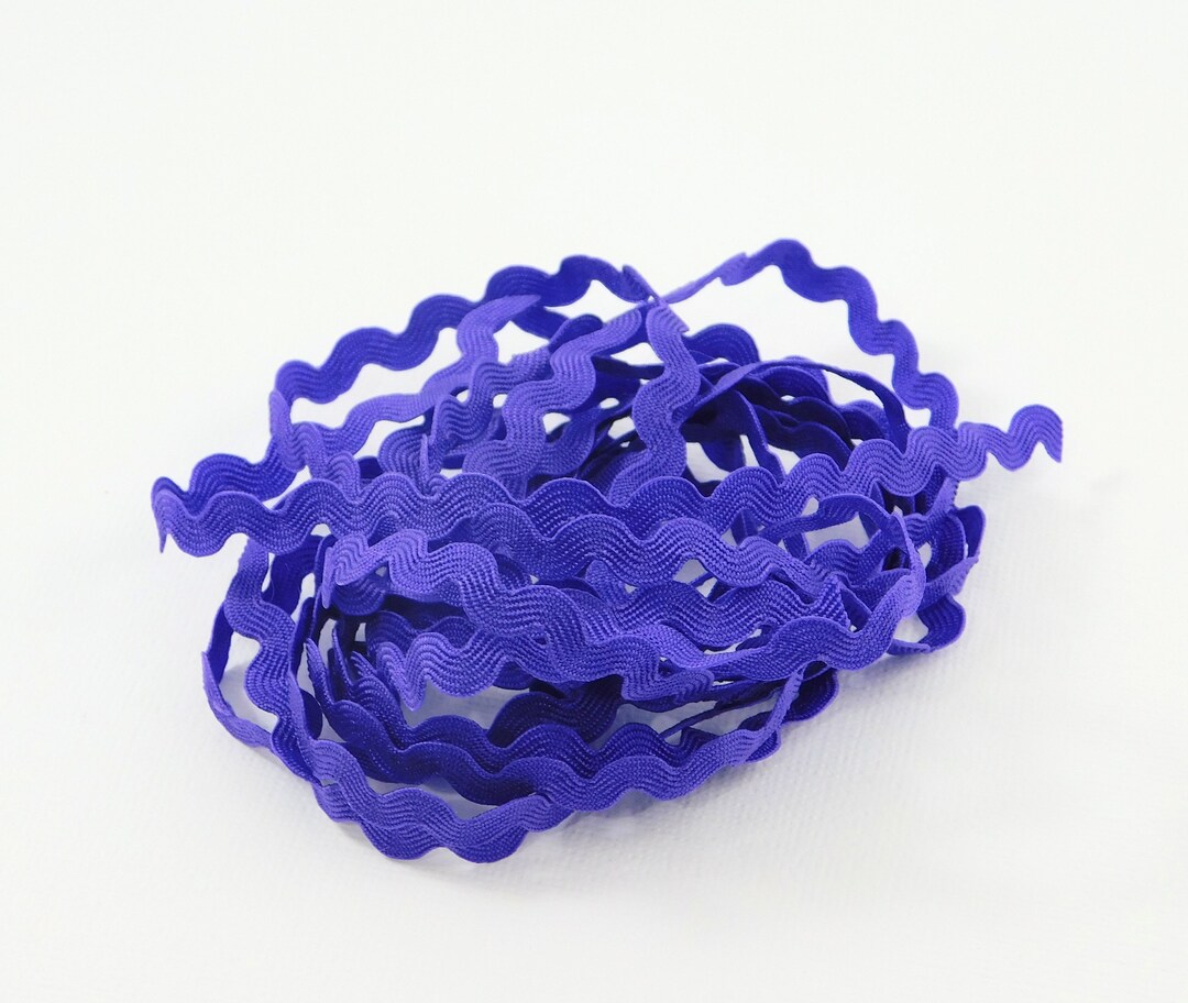 Purple Ric Dark Purple Ric Rac Textured Ribbon 8mm Wide Trim 3 Yards - Etsy