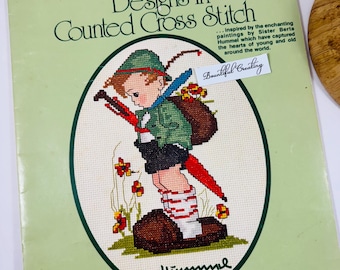 Vintage Hummel Figurines Children Designs in Cross Stitch Pattern Book