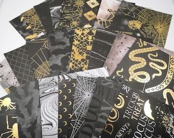 Martha Stewart Halloween 6x6 SAMPLER Pack 23 designs pretty Metallic Foiled Scrapbooking Card Making Tags Envelopes Supplies Paper Cardstock