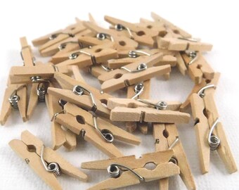 Darice Clothespin Embellishments Natural Wood 30029517 3d craft scrapbooking supplies mixed media cards planners home decor mini clothespins