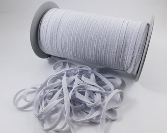 10 Yards White Braided Super Soft 1/4 inch wide trim for handmade masks embellishment sewing accessory supplies mixed media card making