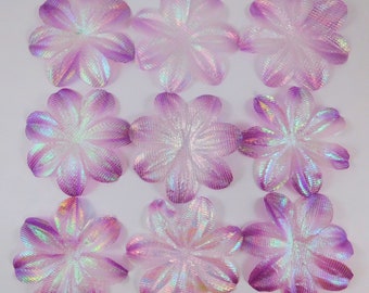 Pick your colors! Shimmery Silk Daisy Flowers iridescent semi sheer crafting scrapbooking home decor craft supplies card scrapbook millinery