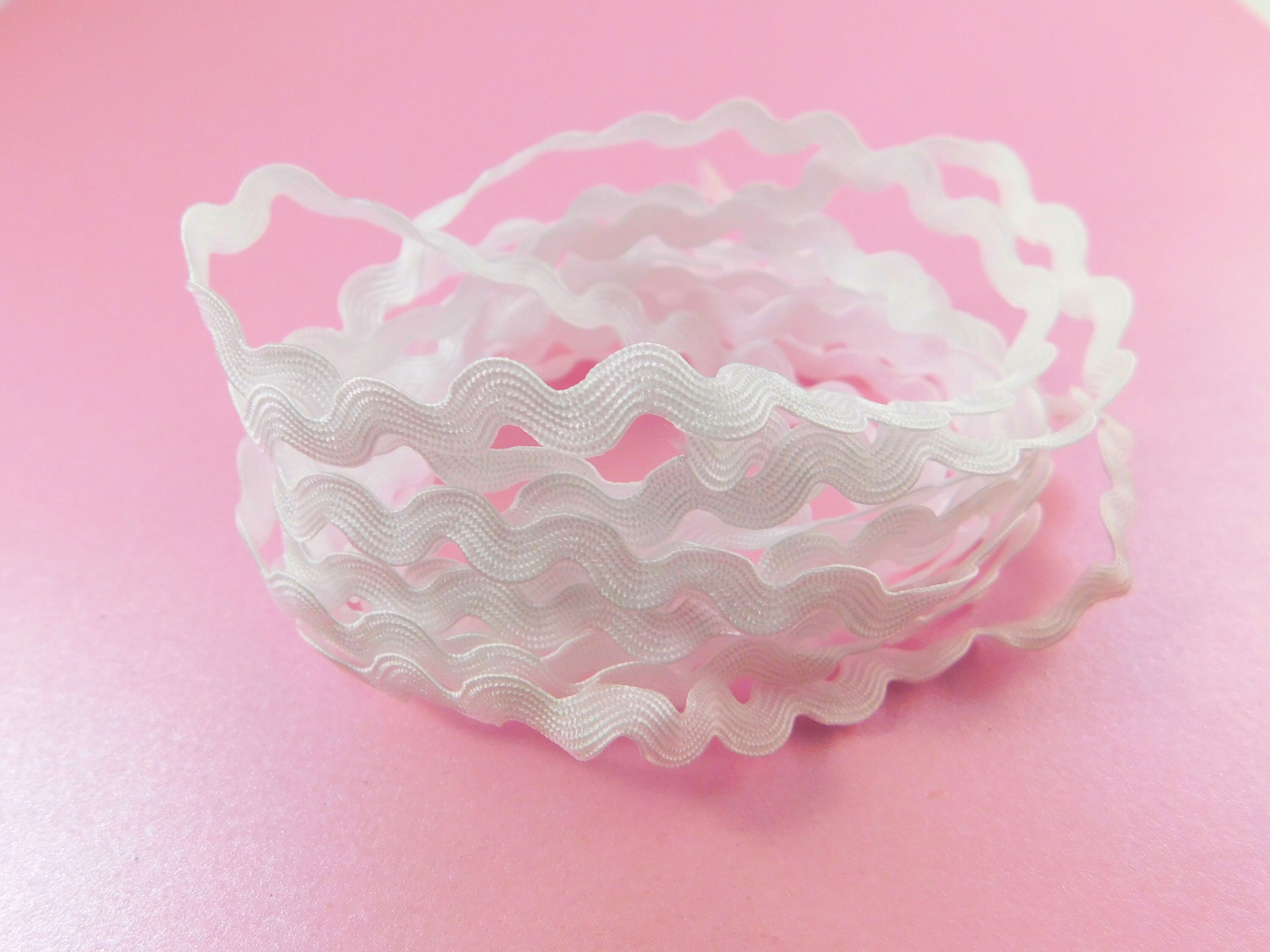 White Ric Rac Textured Ribbon 8mm wide trim 3 Yards Etsy