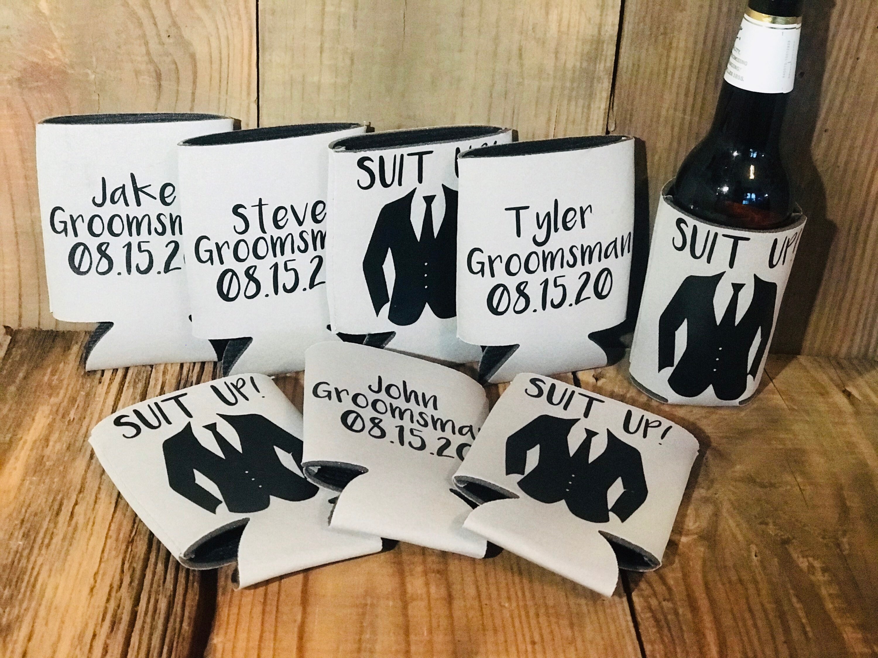Groomsmen gifts best man wedding gifts beer coozies Etsy
