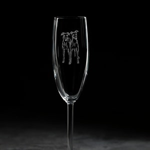 Double Trouble champagne glass | Greyhound | Whippet | Italian Greyhound