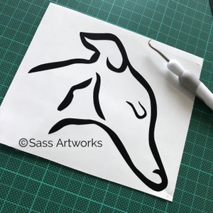 Regal Hound Fensterdecal - Schwarz | Windhund | Whippet | Italienischer Windhund
