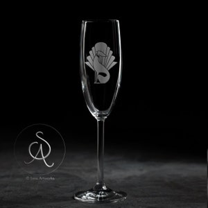 Deco Hound champagne glass | Greyhound | Whippet | Italian Greyhound