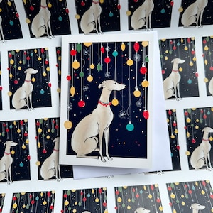 Just Hanging Weihnachtsgeschenkpapier und Kartenpackung Windhund Whippet Italienischer Windhund Hund