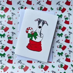 Pup of Cheer Papier d'emballage de Noël et paquet de cartes Greyhound Whippet Chien lévrier italien