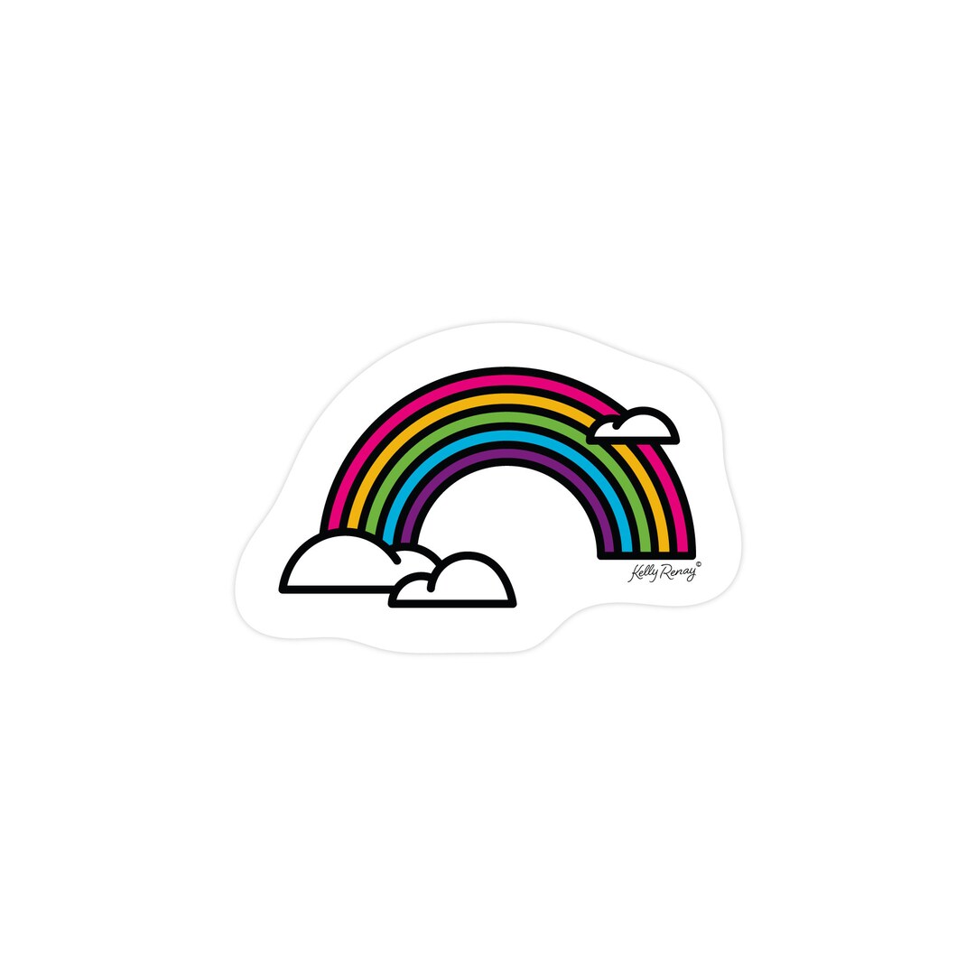 Rainbow Sticker for Tumbler, Rainbow Vinyl Sticker for Water Bottles