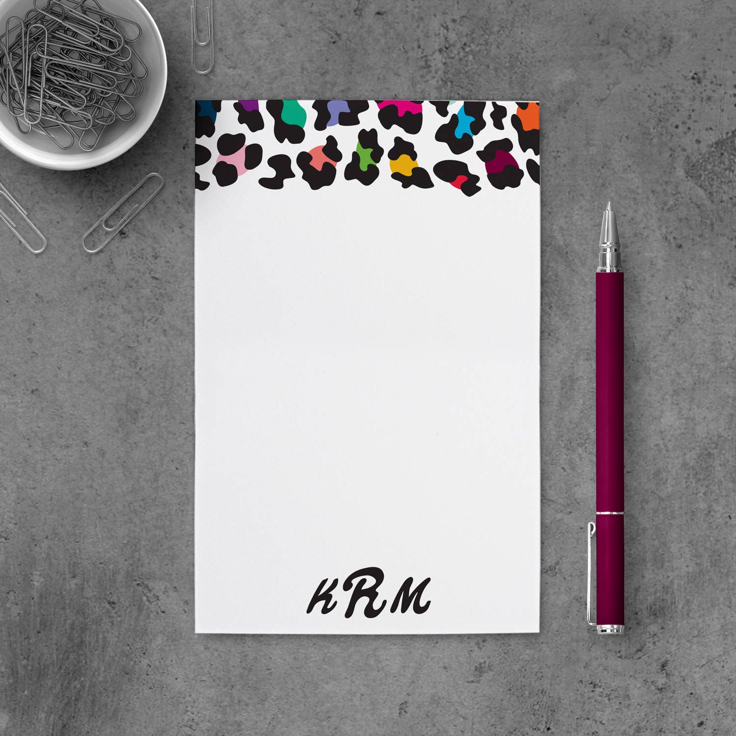 Personalized Notepad Monogrammed Notepad Monogram Note Pad Etsy