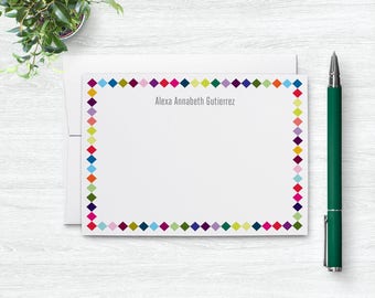 Personalized Stationery, Personalized Stationary, Cute Notecard Set Gift for Kids, Note Cards Personalized Gifts for Her, Blank Notecards