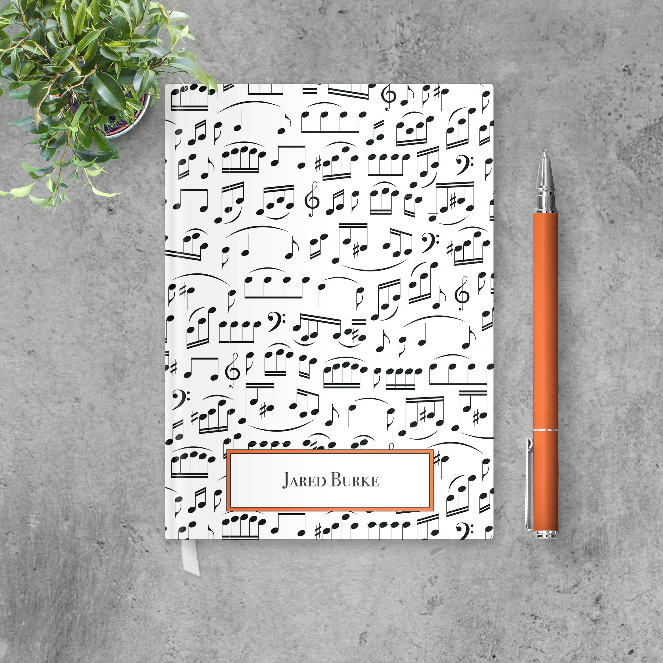 Music Note Notebook Personalized Music Gift Music Journal Etsy