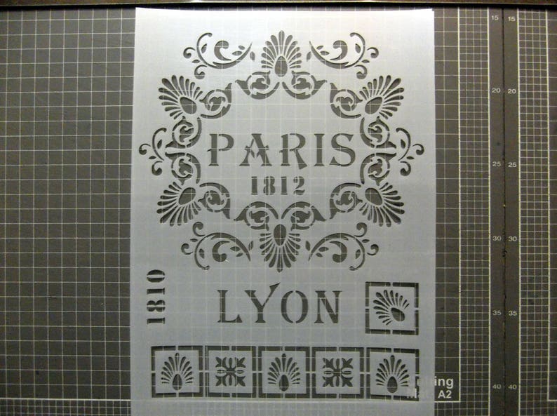 Mylar Furniture Stencil French Vintage Stencil Artist Etsy