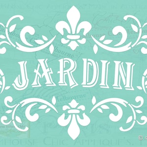 Stencil, Jardin French Vintage Stencil, Garden Stencil, Pochoir Jardin Français Vintage. Reusable Stencil. No 35