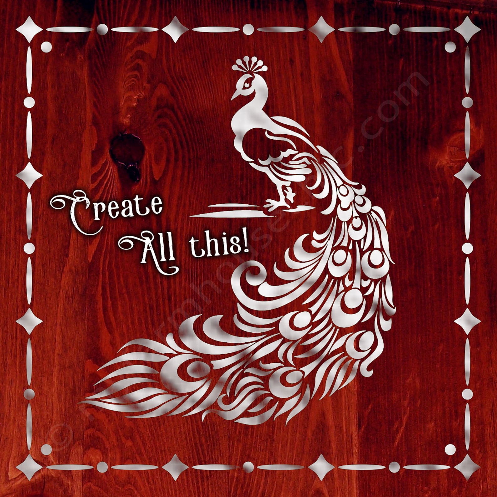 Bird Stencil Vintage Stencil Peacock Stencil Art Stencil Etsy