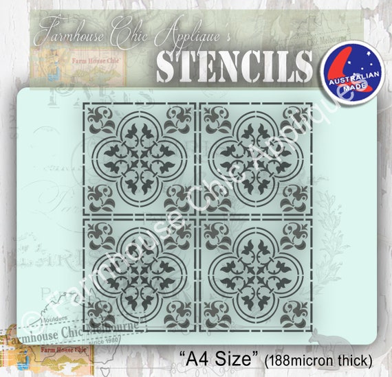 Moroccan Style Mylar Furniture Stencil French Morocco Tile Etsy