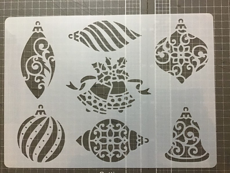 Christmas Stencil Mylar Stencil Merry Christmas Stencil Etsy