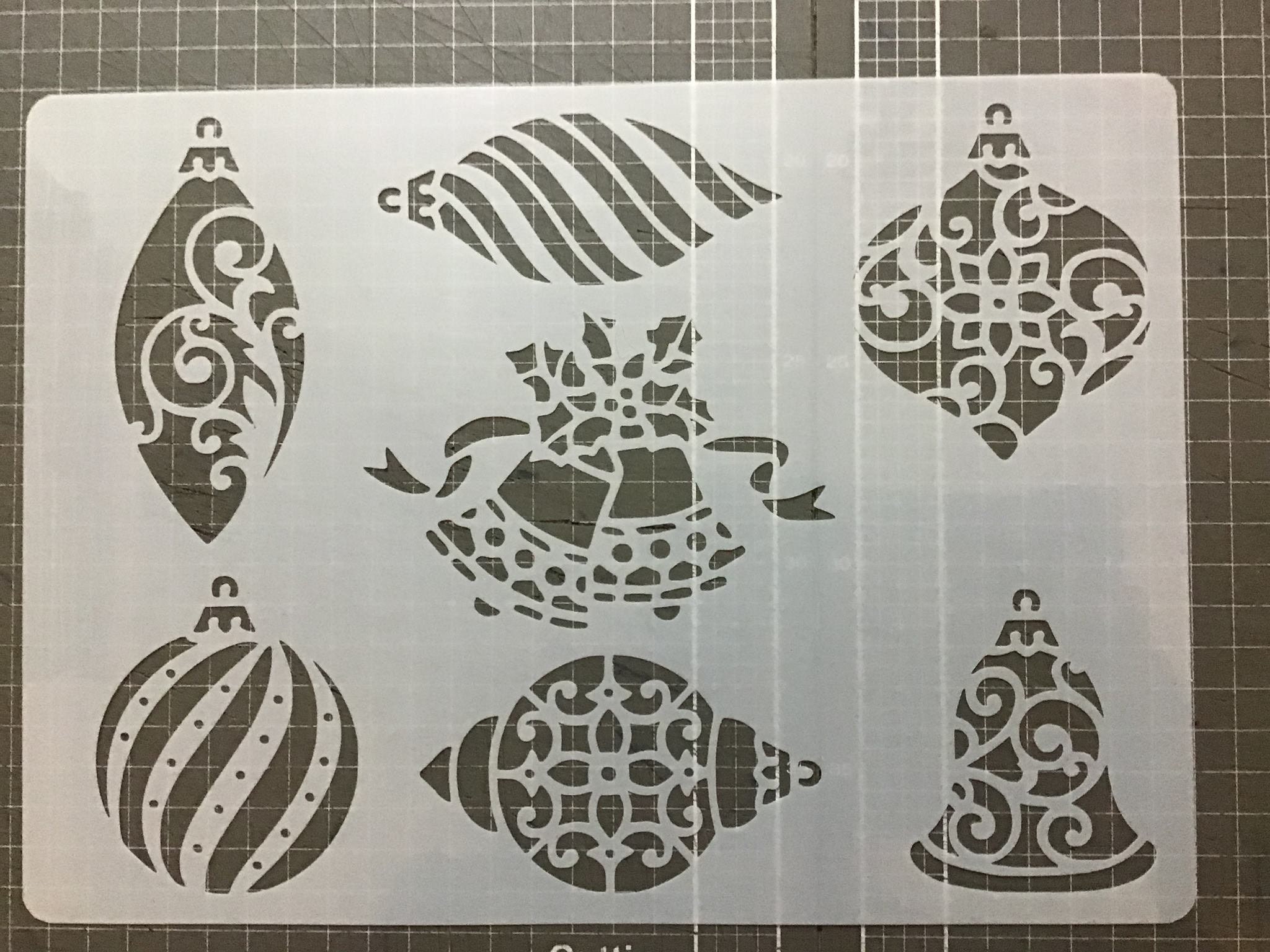 Christmas Stencil, Mylar Stencil, Merry Christmas Stencil, Santa