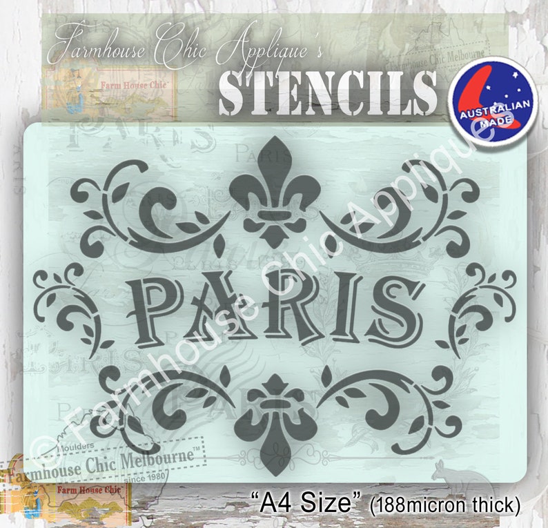 Artist Shabby Chic Stencil Mylar Furniture Stencil French Vintage Stencil Artist Shabby Chic Stencil Mylar Furniture Stencil French Vintage Stencil
