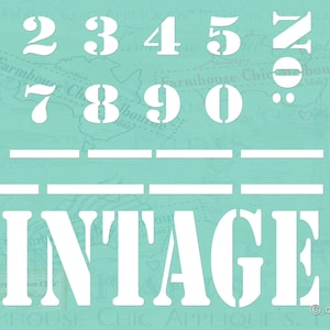 Vintage Stencil,  Numbers Stencil, Mylar French Style Vintage Stencil, Art Stencil, Kitchen Stencil, Pochoirs de meubles, No 42