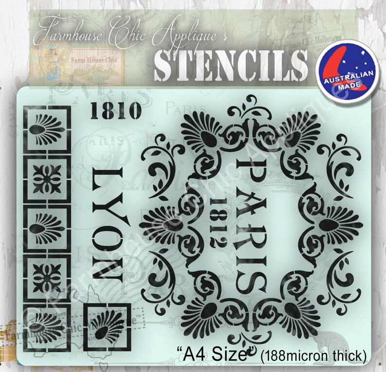 Mylar Furniture Stencil French Vintage Stencil Artist Etsy