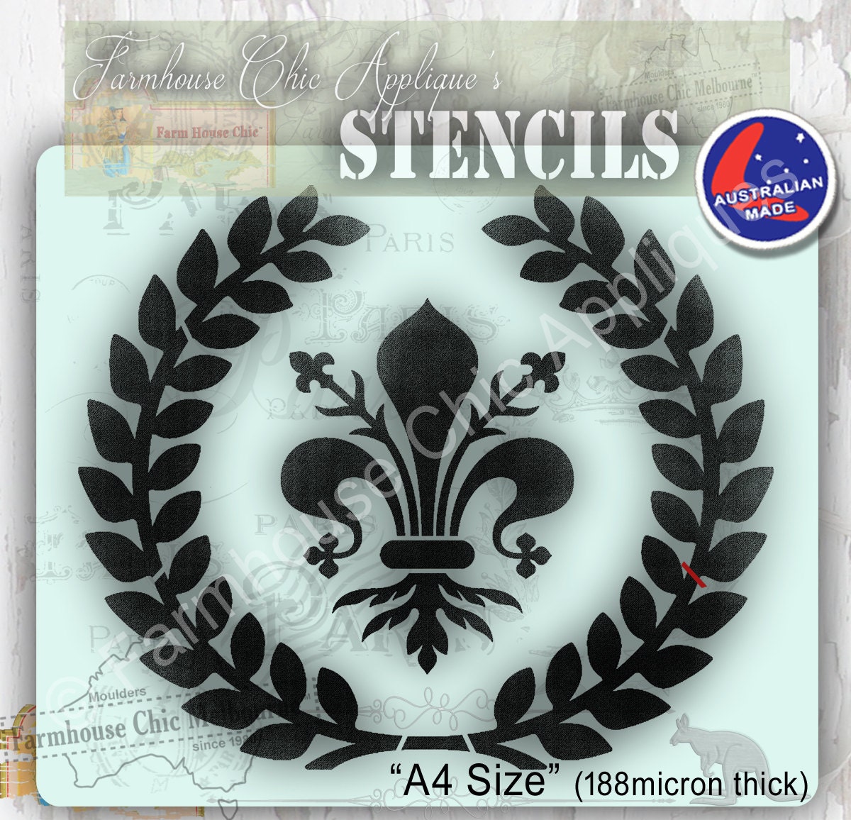 Mylar Furniture Stencil, French Vintage Stencil, Artist Stencil, Cake Stencil, Furniture