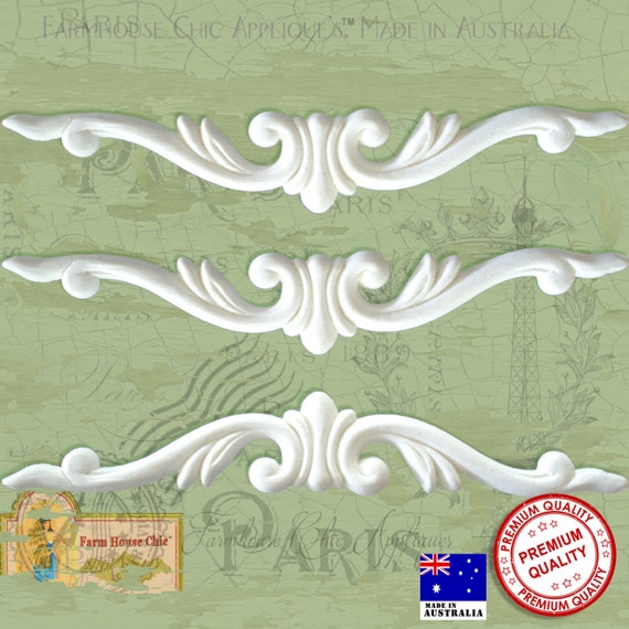 3 x Shabby Chic French Furniture Mouldings Furniture Appliques Furniture Carvings Furniture Decorations. Made in Australia