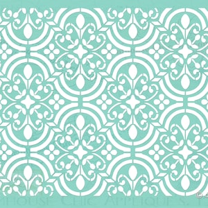 Tessellated Tile Stencil, Moroccan Tile Stencil, Vintage Tile Pattern Stencil, French Moroccan Tiles, Français Tuiles marocaines No 48