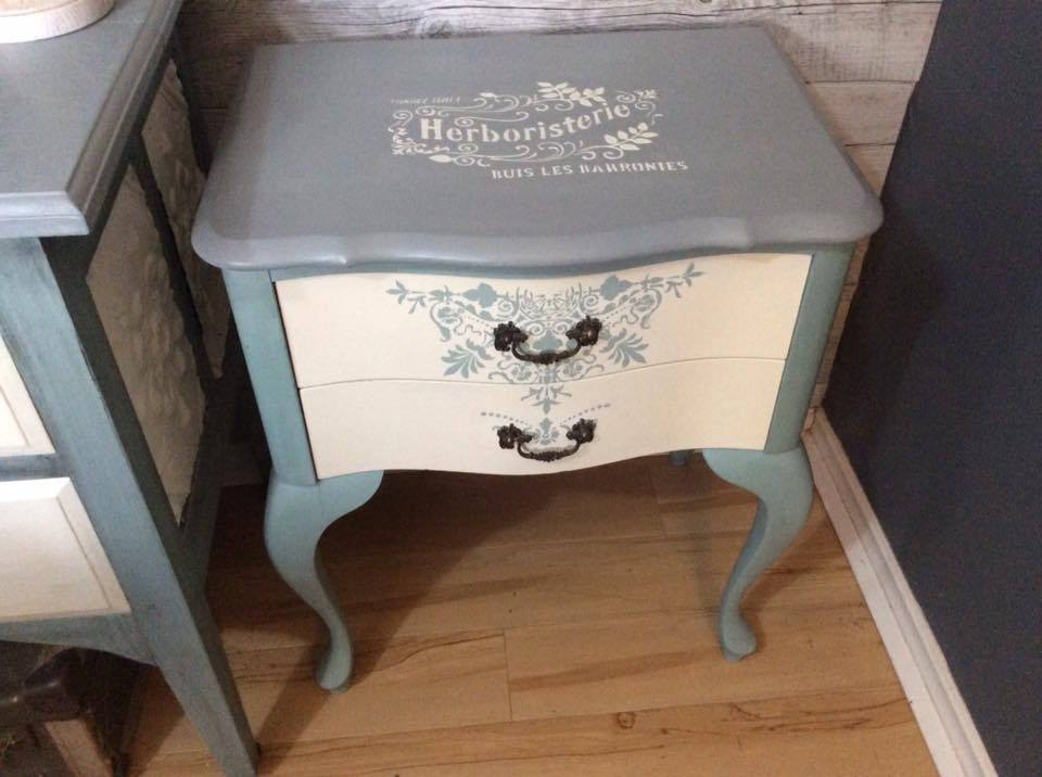 Herboristerie Pochoirs De Meubles Mylar Furniture Stencil French