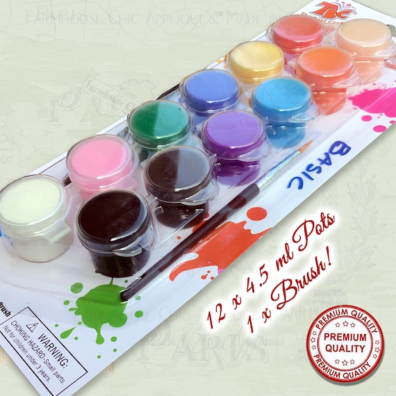 Washable Tempera Pain & Brush Set For Kids Children Toddlers Watercolor Paint, Non-toxic, #KidsCraftIdeas #KidsPainting #EarlyLearning