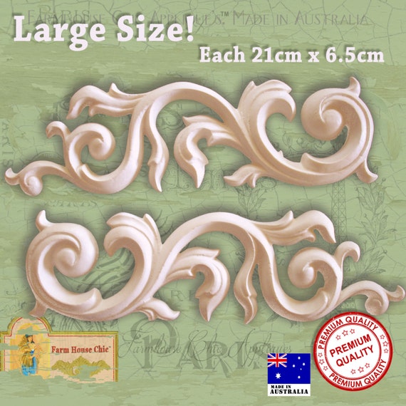 1 X Pair Of Shabby Chic French Chic Furniture Mouldings Etsy