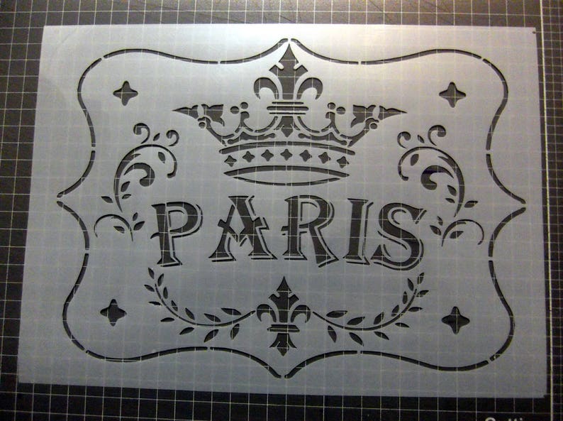 Paris Stencil Reusable Stencil French Vintage Stencil Artist Etsy