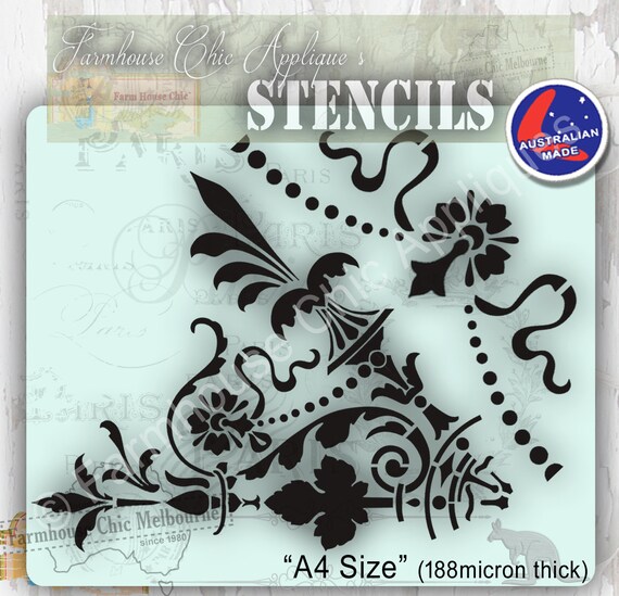 Create A Huge 45 Cm Mandala Furniture Stencil French Vintage Etsy