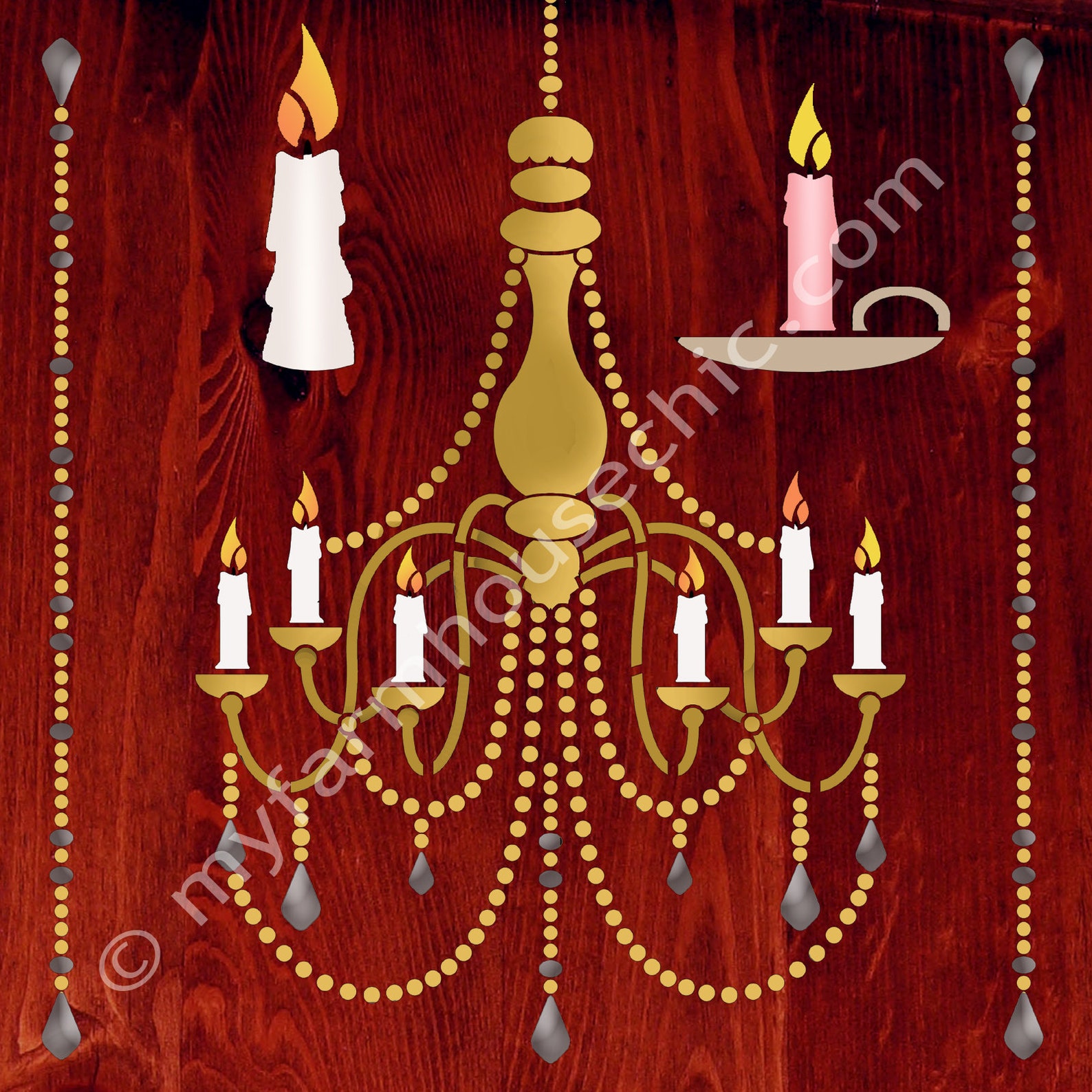 Chandelier Stencil Vintage Stencil Mylar Furniture Stencil Etsy Australia