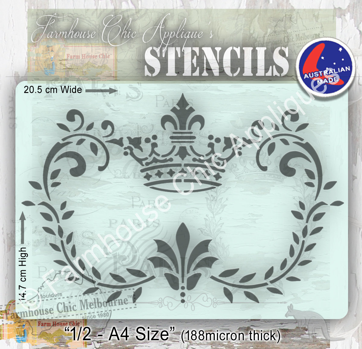 Mylar Furniture Stencil, French Vintage Stencil, Artist Stencil, Furniture Decoration, Reusable