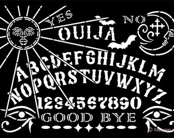 Ouija Board Stencil, DIY Spirit Board Stencil, Black Magic Stencil, Plantilla de tablero Ouija, Plantilla de tablero espiritual No 51