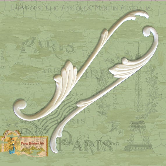 1 Matching Pair of Scrolls Shabby French Chic Furniture Mouldings, Crowns, Furniture Appliques, Furniture Carvings, Furniture Decorations