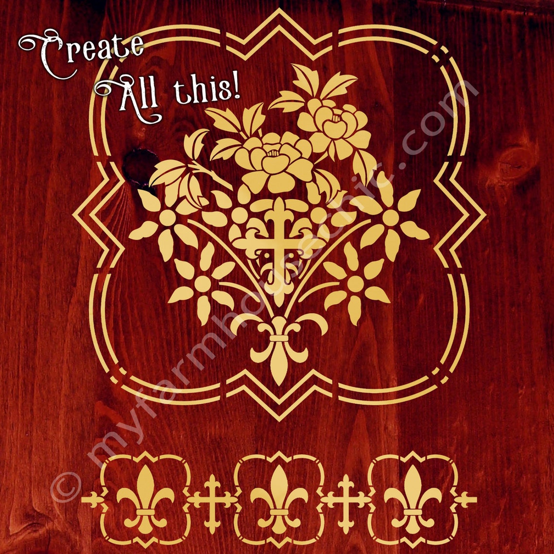 Mylar Furniture Stencil French Vintage Stencil Artist Etsy