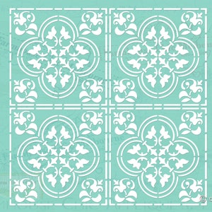 Tile Stencil, Moroccan Tile Stencil, Vintage Tile Stencil, Tile Pattern Stencil, French Moroccan Tiles, Français Tuiles marocaines No 37
