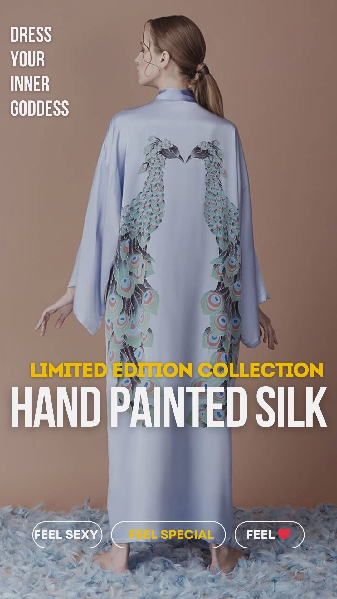 Painted Robe Rare Find I Hand Painted Silk Kimono Robe I Bridesmaid Robes I Bridal ...