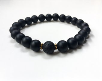 Essential Oil Diffuser Bracelet - Black Onyx