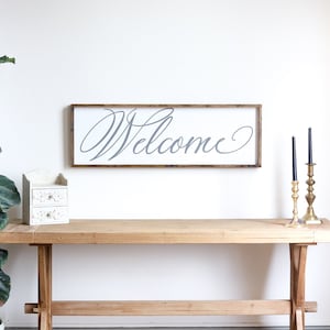 Welcome Sign Entry Way Decor Welcome Wood Sign Entry Decor image 1