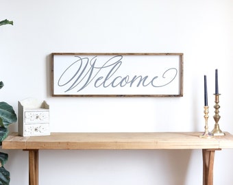 Welcome Sign | Entry Way Decor | Welcome Wood Sign | Entry Decor